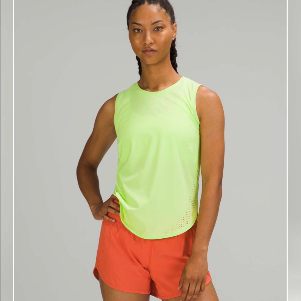 Lululemon High Neck Split Hem run tank - size 10